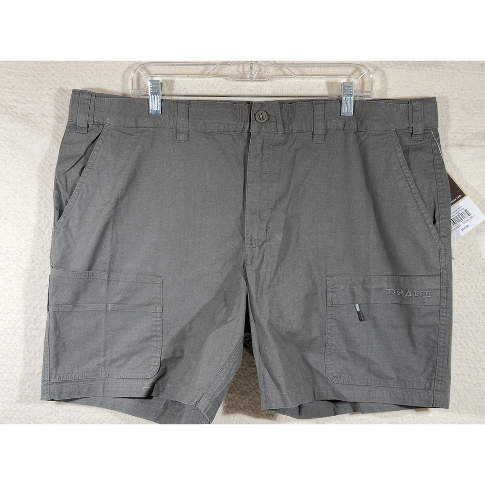 Drake Nine Pocket Ripstop Shorts XL Gray Stretch Fishing Hiking Outdoor NWT